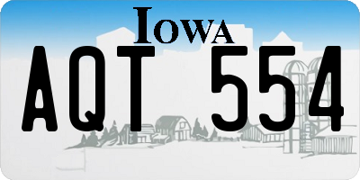 IA license plate AQT554
