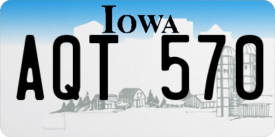 IA license plate AQT570