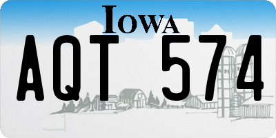 IA license plate AQT574