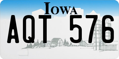 IA license plate AQT576