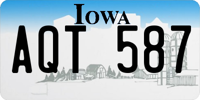 IA license plate AQT587