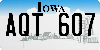 IA license plate AQT607
