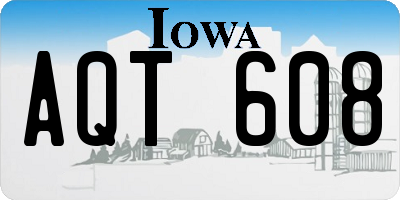 IA license plate AQT608