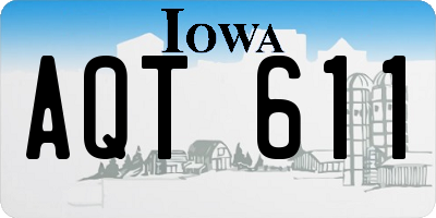 IA license plate AQT611