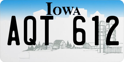 IA license plate AQT612