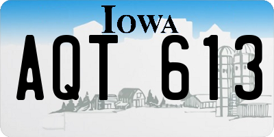 IA license plate AQT613