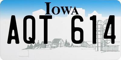 IA license plate AQT614
