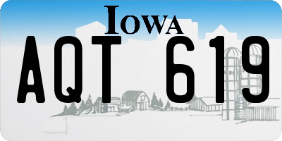 IA license plate AQT619