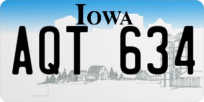 IA license plate AQT634