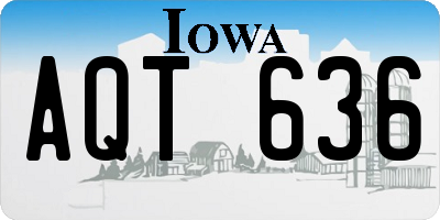 IA license plate AQT636