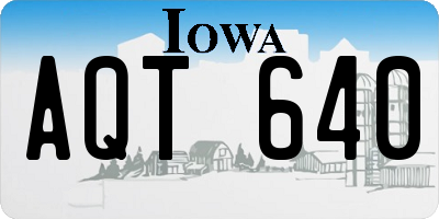 IA license plate AQT640