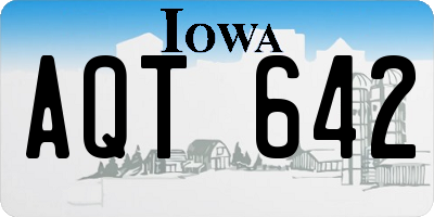 IA license plate AQT642
