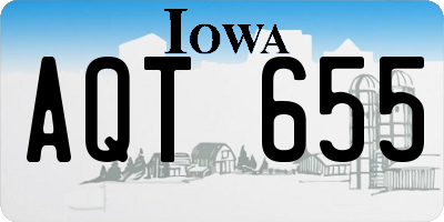 IA license plate AQT655