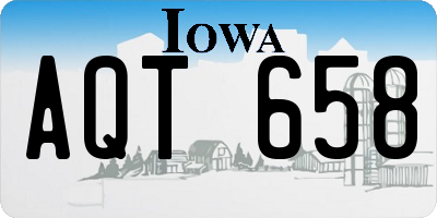 IA license plate AQT658