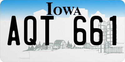 IA license plate AQT661