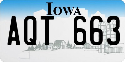 IA license plate AQT663
