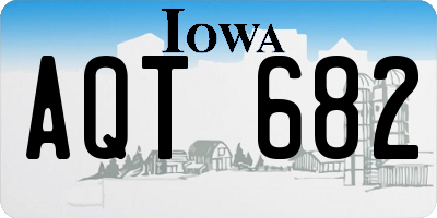 IA license plate AQT682