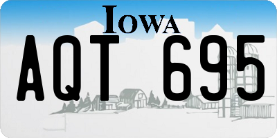 IA license plate AQT695