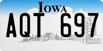 IA license plate AQT697