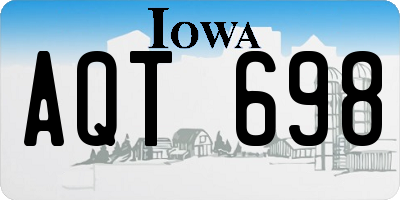 IA license plate AQT698