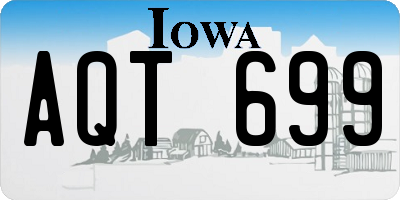 IA license plate AQT699