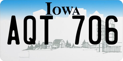IA license plate AQT706