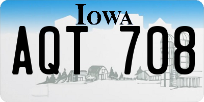 IA license plate AQT708