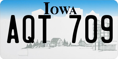 IA license plate AQT709