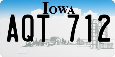 IA license plate AQT712