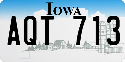 IA license plate AQT713