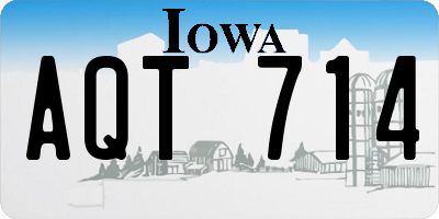 IA license plate AQT714