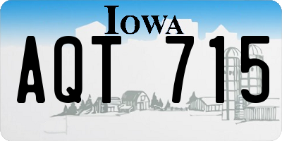 IA license plate AQT715