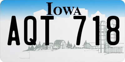 IA license plate AQT718