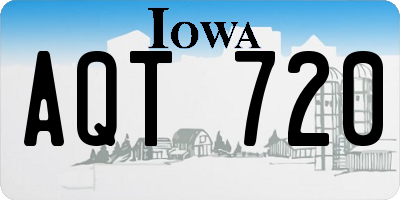 IA license plate AQT720