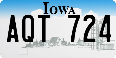 IA license plate AQT724
