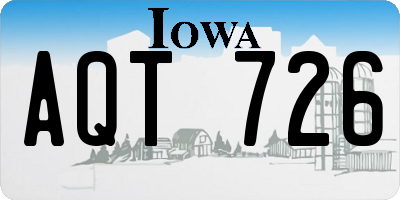 IA license plate AQT726