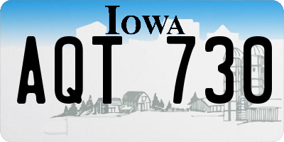 IA license plate AQT730