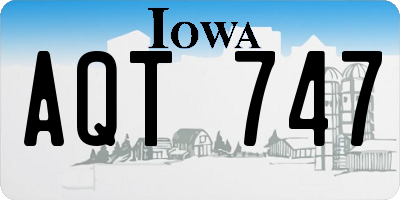 IA license plate AQT747