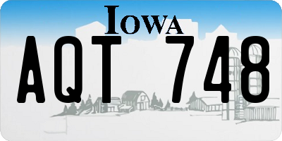 IA license plate AQT748