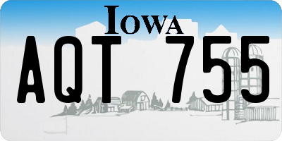 IA license plate AQT755