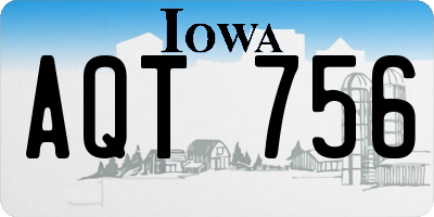 IA license plate AQT756