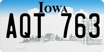 IA license plate AQT763