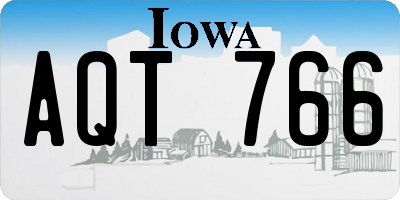 IA license plate AQT766