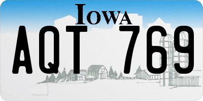 IA license plate AQT769