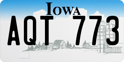 IA license plate AQT773