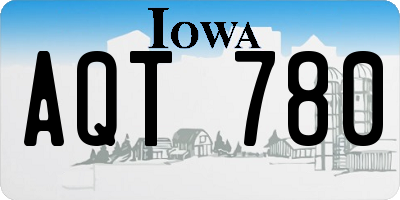 IA license plate AQT780