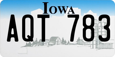 IA license plate AQT783