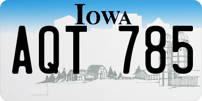 IA license plate AQT785