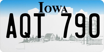 IA license plate AQT790