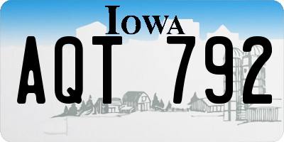 IA license plate AQT792